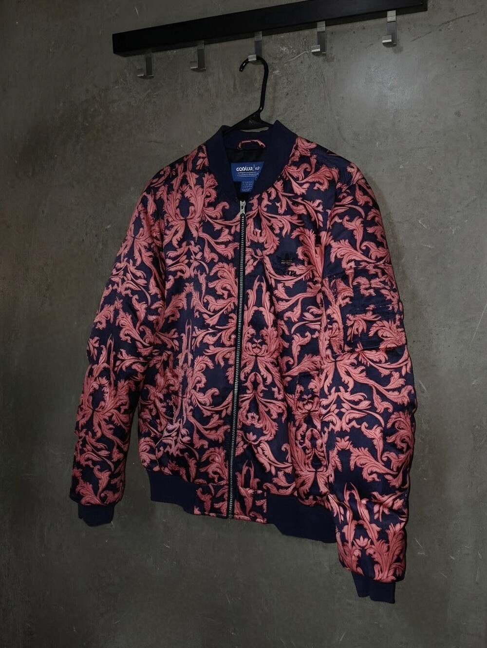 Adidas x Farm Rio Baroque-Print Satin Bomber Jacket | M - Picture 3 of 6
